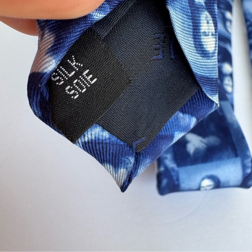 Mona Lisa Silk Neck Tie Blue Novelty Academia Office Business Teacher - Picture 5 of 8
